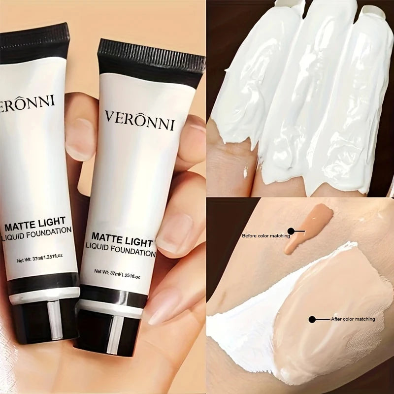 Tidesmit white liquid foundation full coverage concealer texture swatch for natural brightening cosplay makeup