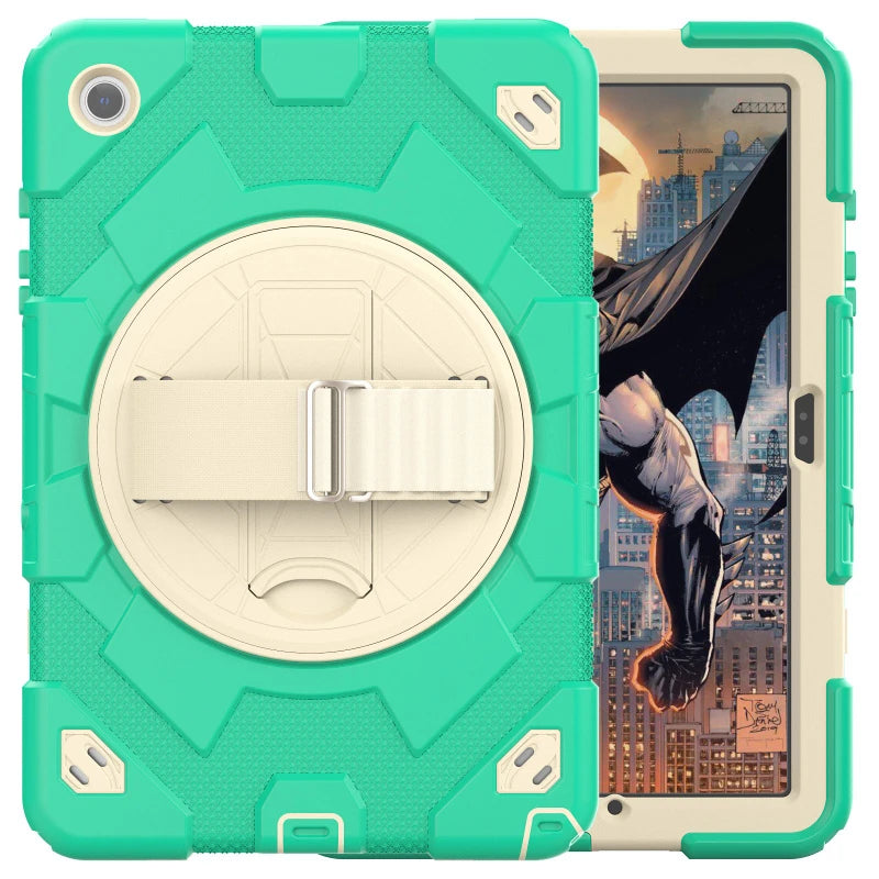 Samsung Galaxy Tab A9 Plus Case with 360 Rotating Stand and Strap Tidesmit