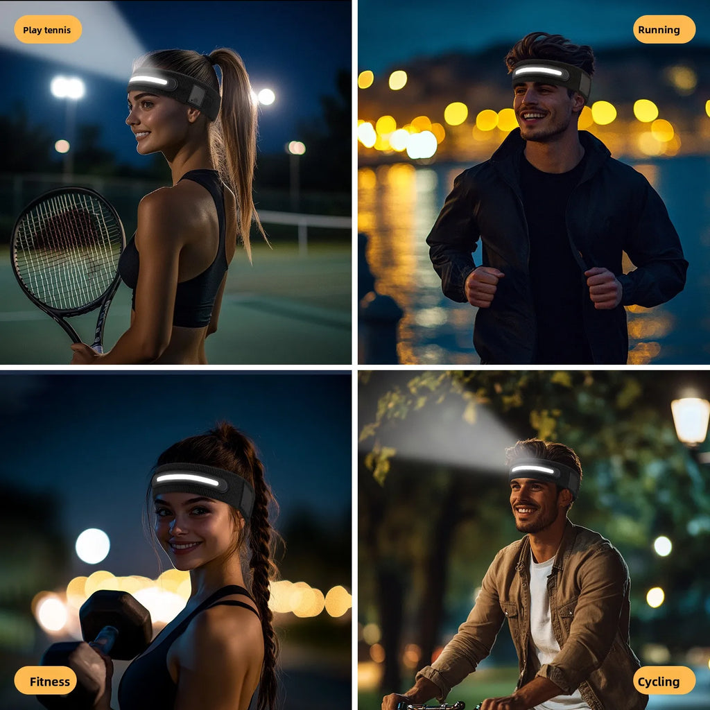 Wireless Sports Headband - Sweat-Absorbent Audio Headset for Training Tidesmit