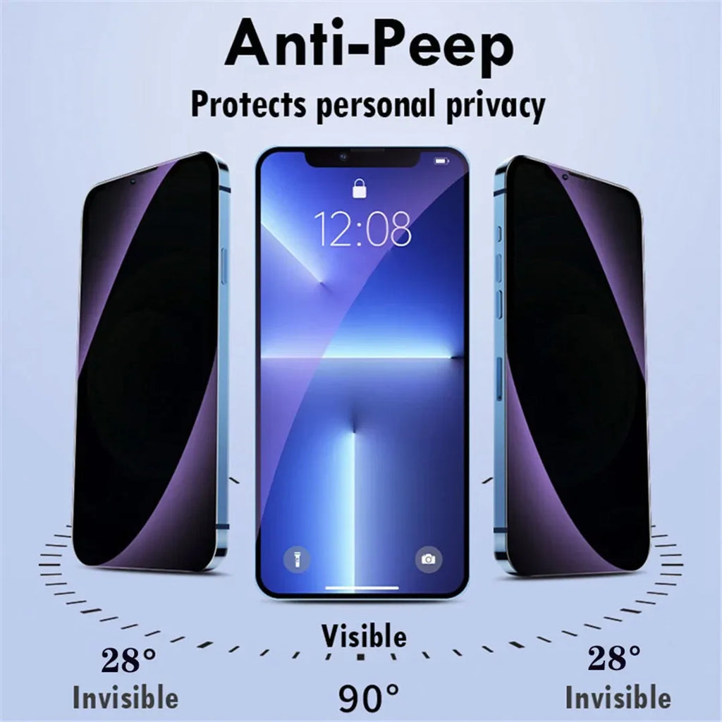 Anti Blue Light Privacy Screen Protector for iPhone 15 Pro Max Tidesmit