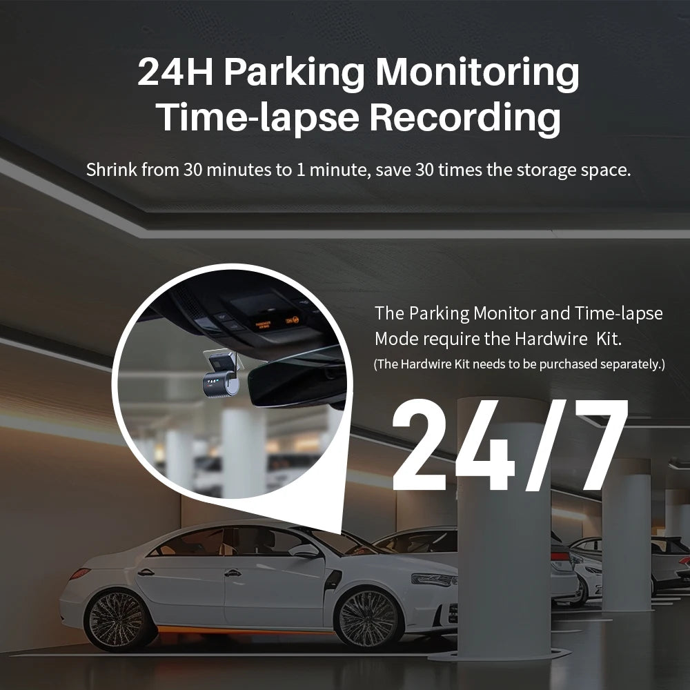 Mini 3 Pro 2K Dash Cam WiFi - Tidesmit Compact Vehicle Recorder Tidesmit