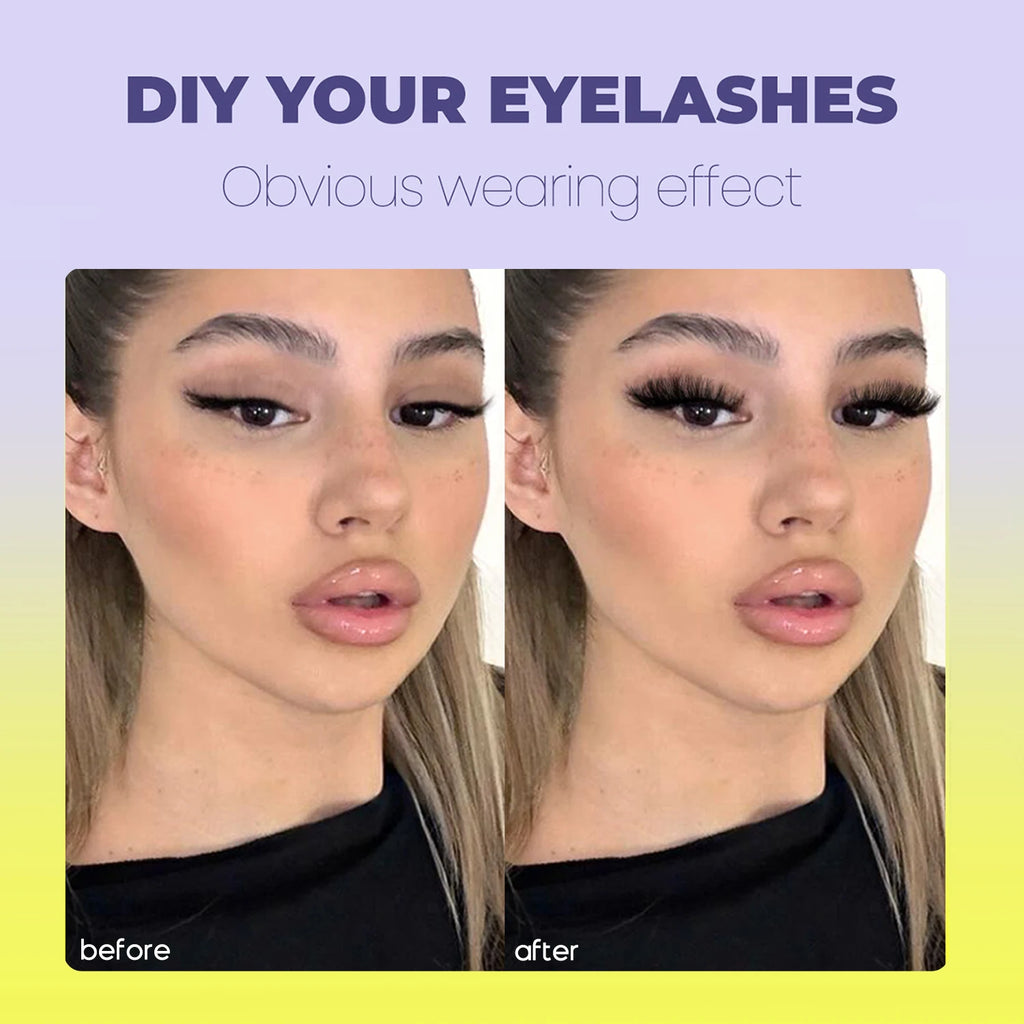 Wispy False Eyelash Clusters - DIY Salon-Quality Cat Eye Set False Eyelashes Tidesmit
