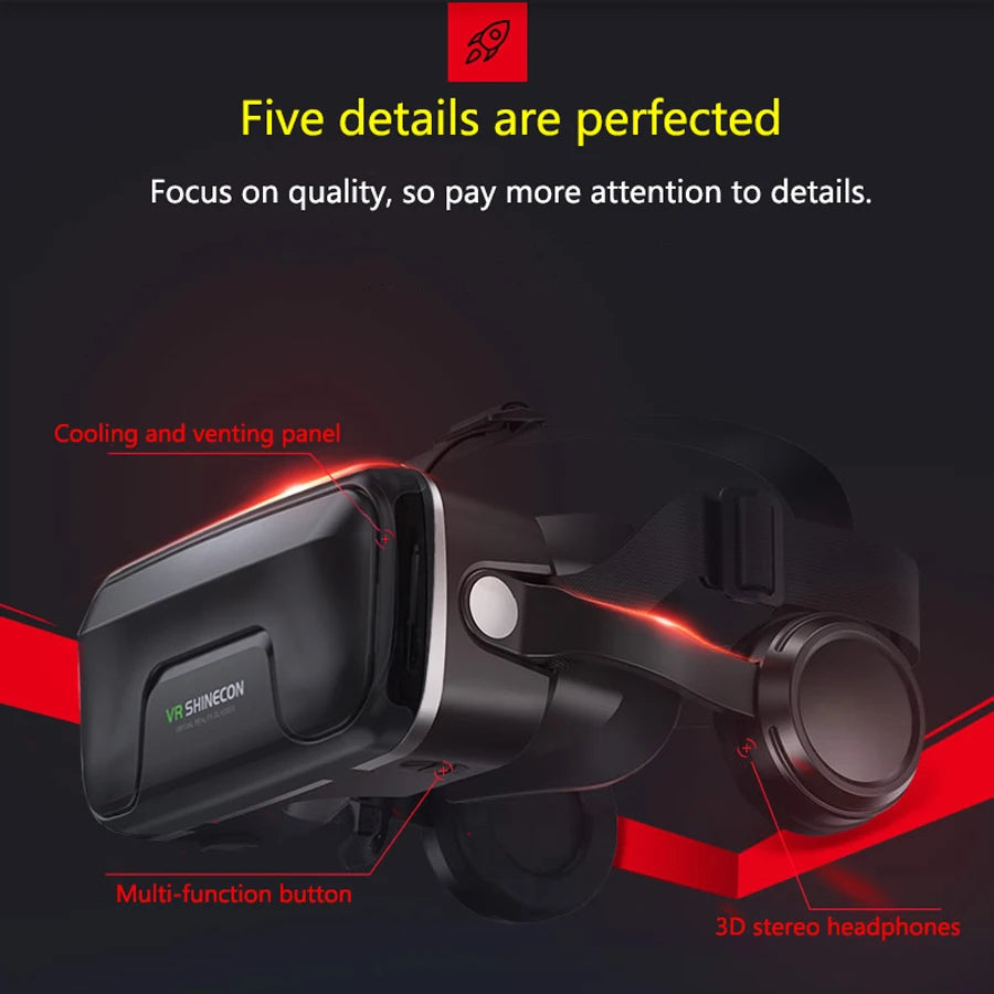 VR Headset for Smartphones - Immersive 3D Reality Glasses for Mobile Tidesmit