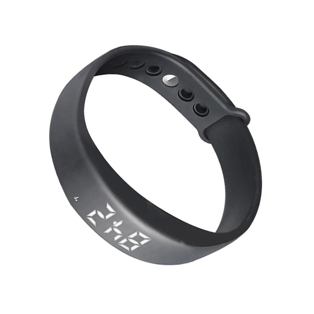 Blue Silica Gel LED Display USB 2.0 Multifunction Smart Wristband Sleep Monitor Pedometer Thermometer Vibration Alarm Fitness
