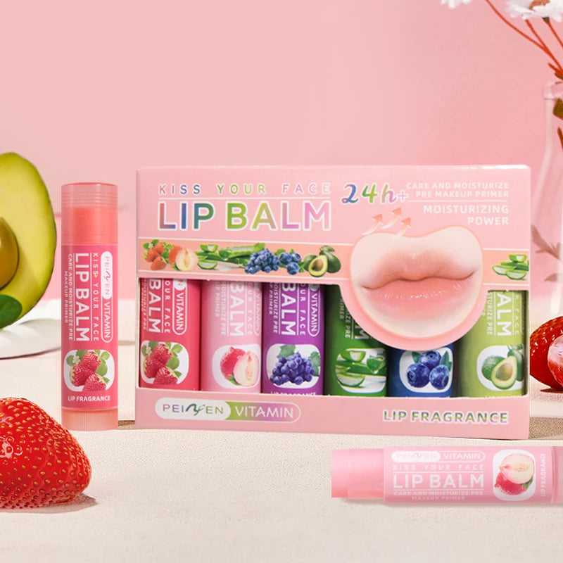 Tidesmit 6-Pack Fruit Flavored Lip Balm Set - Cruelty-Free Lip Care Lip Care Tidesmit