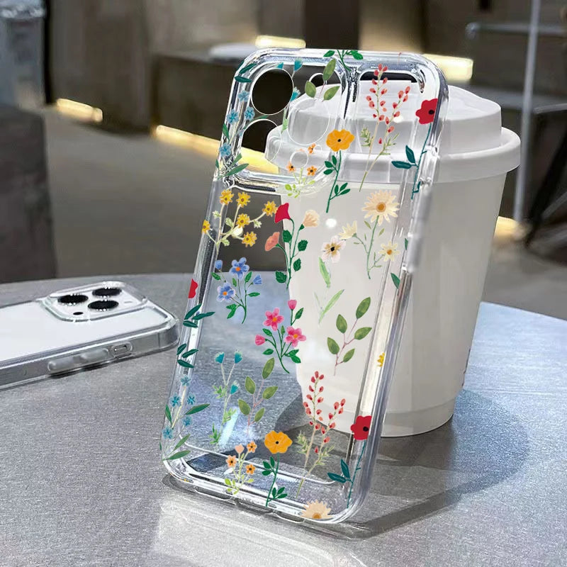 Redmi Note 14 Clear Case | Jasmine Floral Shock-Absorbing Slim Fit Cover 6 Tidesmit