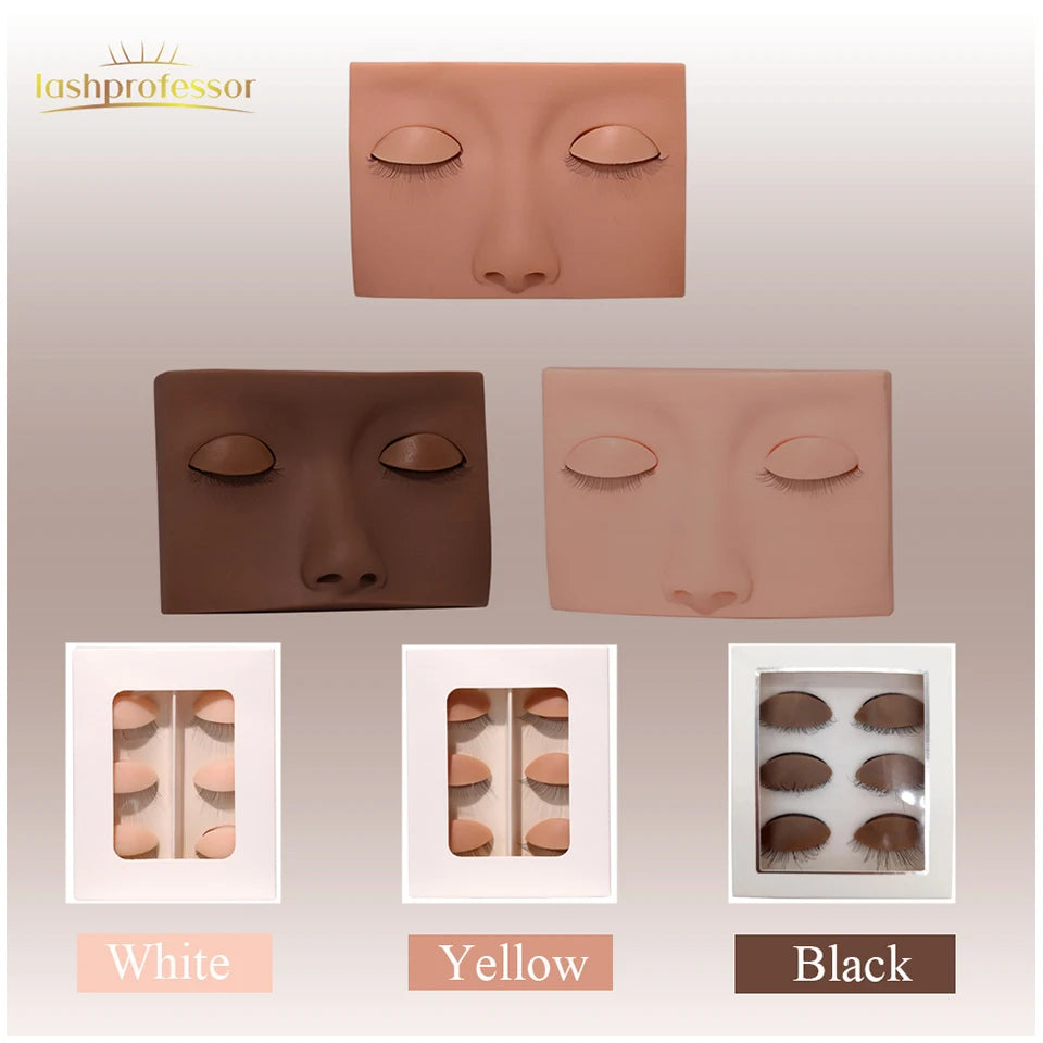 Tidesmit silicone face makeup mannequin training head with removable eyelids for professional lash extension practice