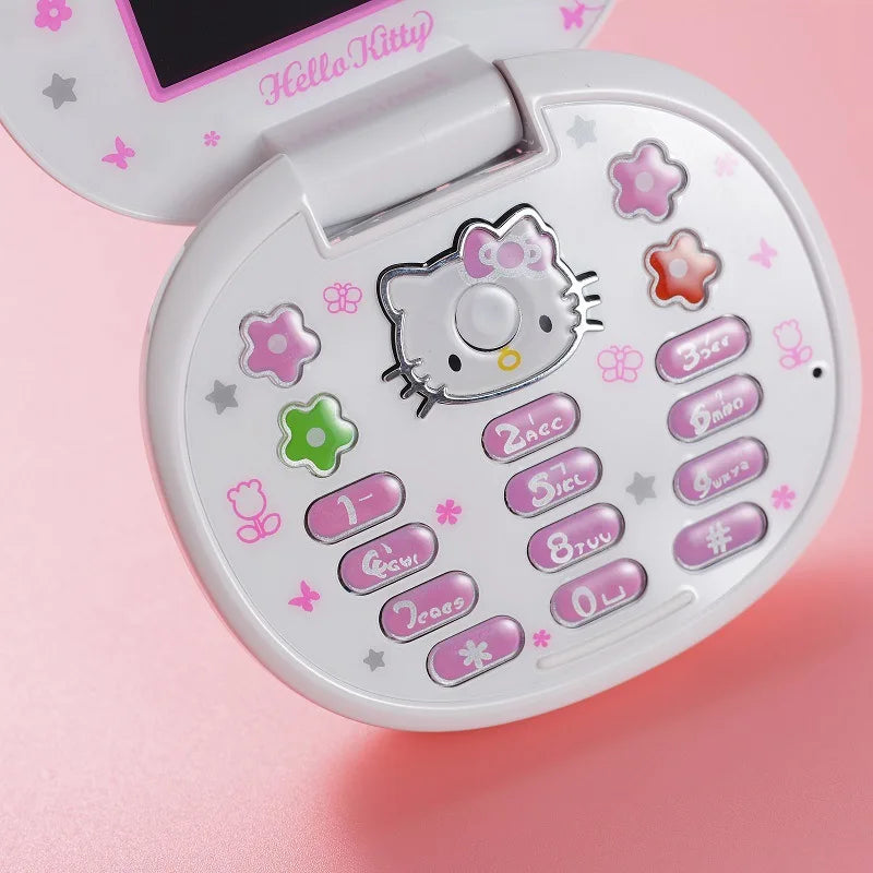 2024 Sanrio Hello Kitty Flip Phone Kawaii K688 Cartoon Taiml Cute Mini Phone Birthday Fashion Gift Toys Christmas For Anime Fans