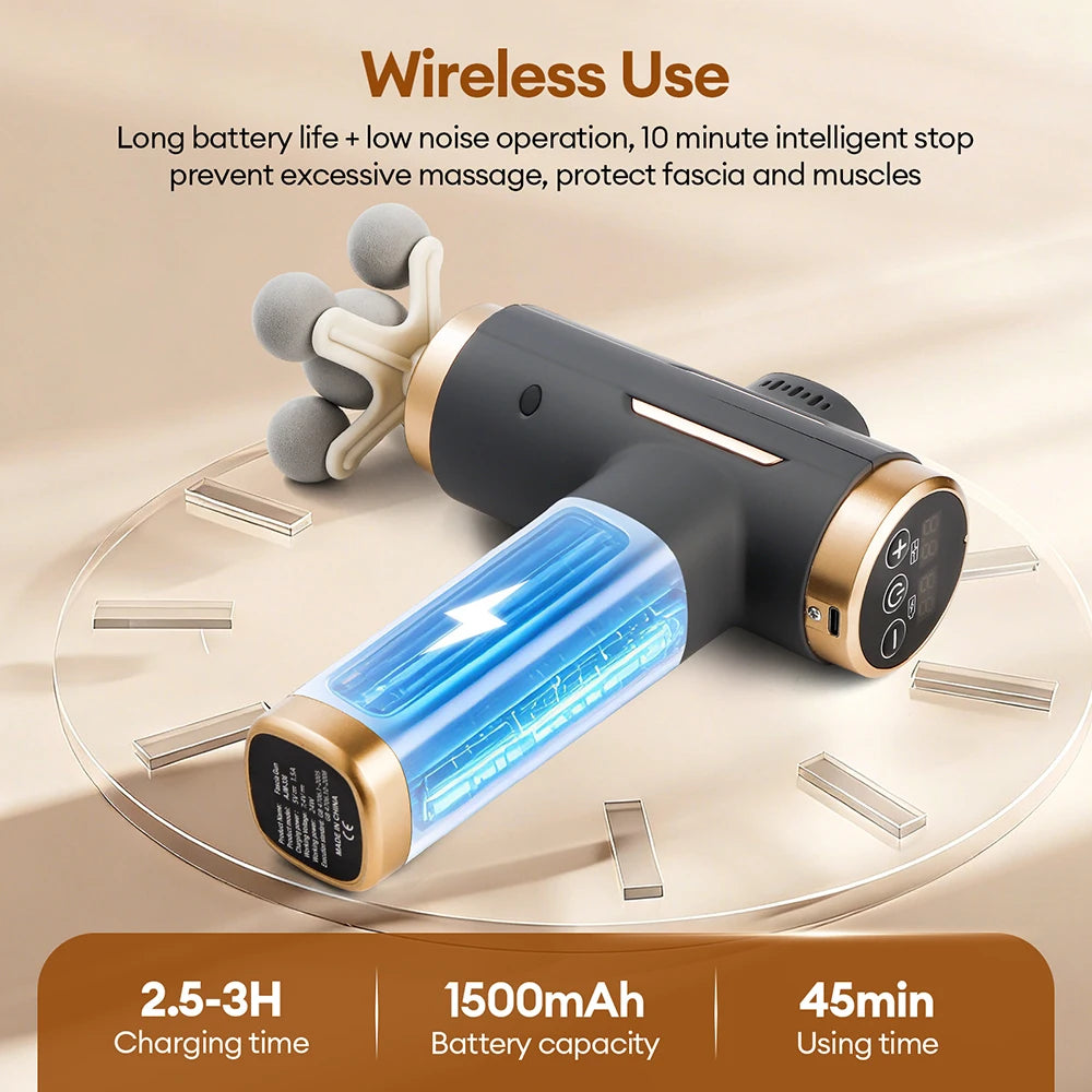 Fascia Massage Gun 99 Speed Deep Tissue Muscle Relief Device Relaxation Treatment Tidesmit
