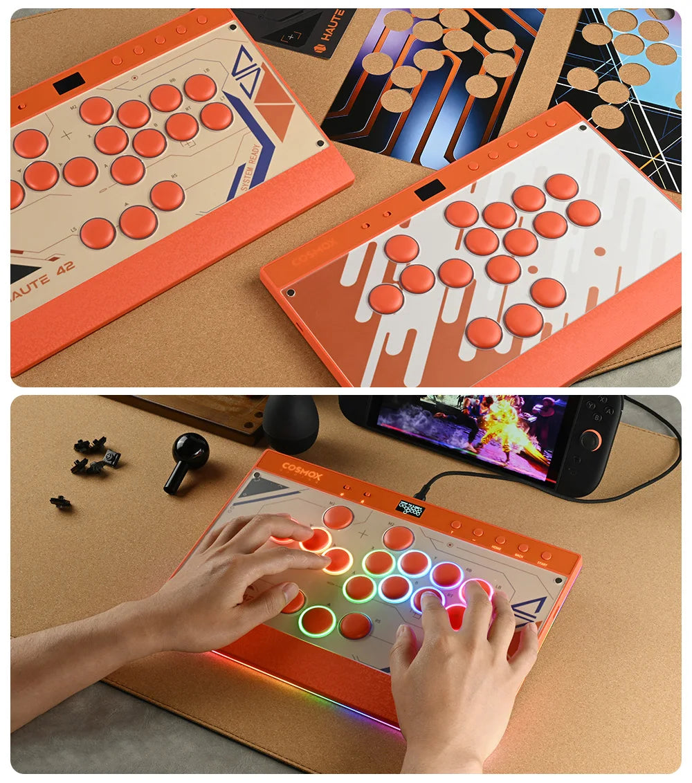 Haute42 C16 Magnetic Leverless Hitbox Controller Stickless Arcade Controller Keyboard For PC/ PS5/PS4 Hitbox Fighting Stick