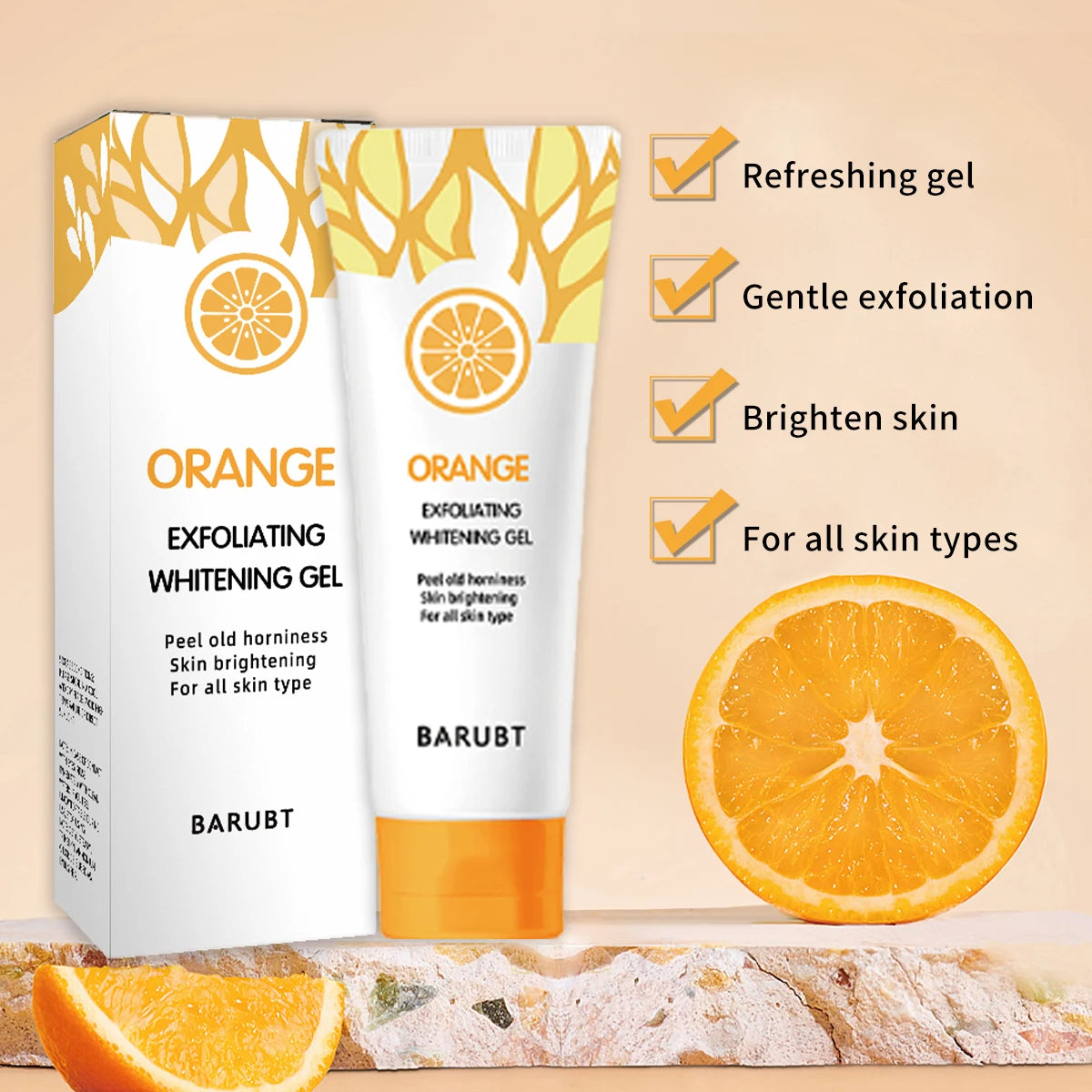 Orange Exfoliating Gel 50g – Natural Brightening Skincare (DZ1387) Scrubs Treatments DZ1387 Tidesmit
