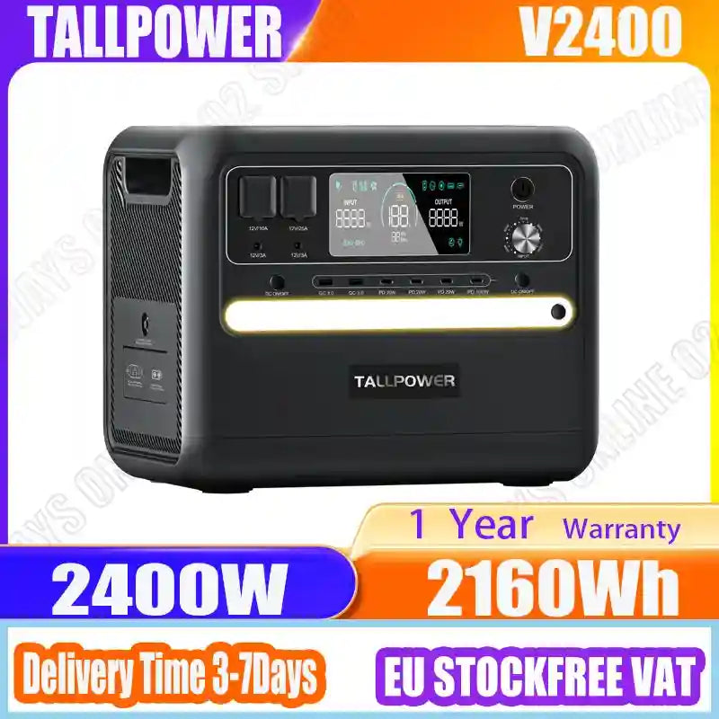 Portable Power Station 2160Wh 2400W Solar Generator EU - Tidesmit 2400W 2160Wh Poland EU Tidesmit