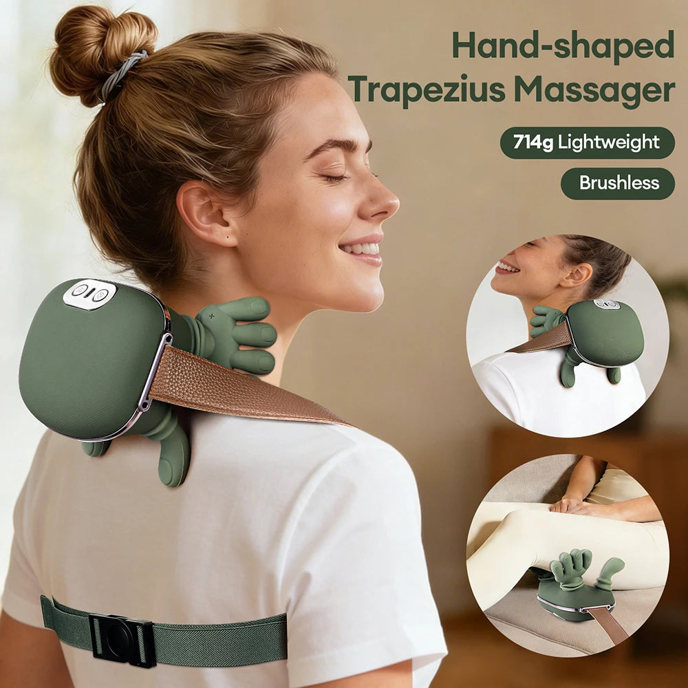 Electric Neck and Shoulder Massager – Deep Tissue Heat Therapy Shawl Back Massage Instrument Tidesmit