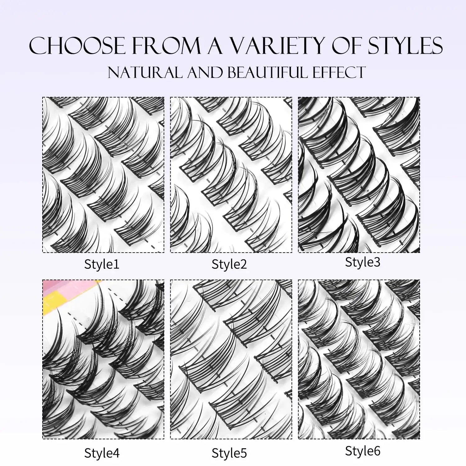 GROINNEYA Eyelashes Clusters 320 pcs Natural Eyelash extension Cluster Lashes Volume Mixed Tray Lashes Cluster Natural