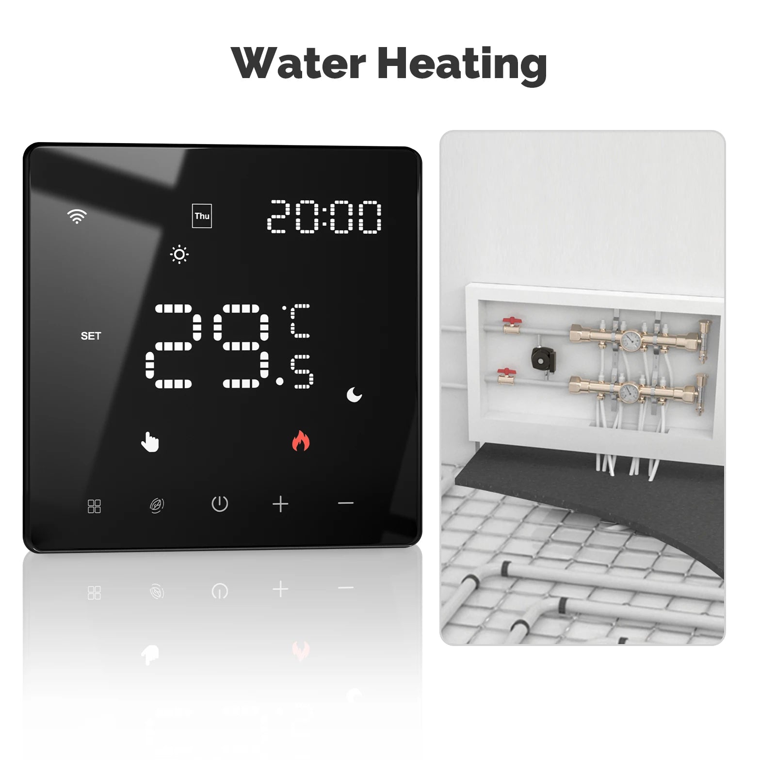 MOES Smart Tuya ZigBee WiFi Thermostat Programmable Controller Water Boiler Electric Heating Works with Alexa Google Assistant
