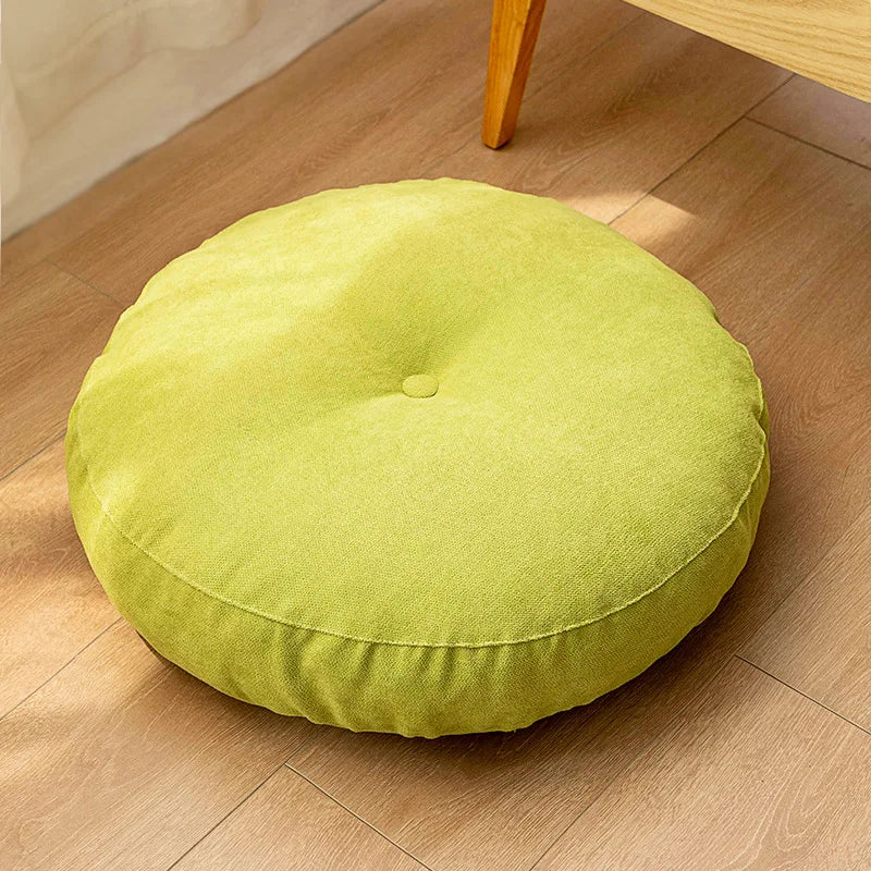 Inyahome Large Floor Cushions Round Seating Pillow for Adults Kids Tufted Thick Meditation Cushion for Yoga Living Room Tatami