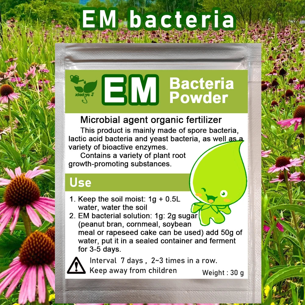 30g EM Bacteria Powder DIY Effective Microorganisms Organic Fertilizer Dispose Of Food Waste & Crops