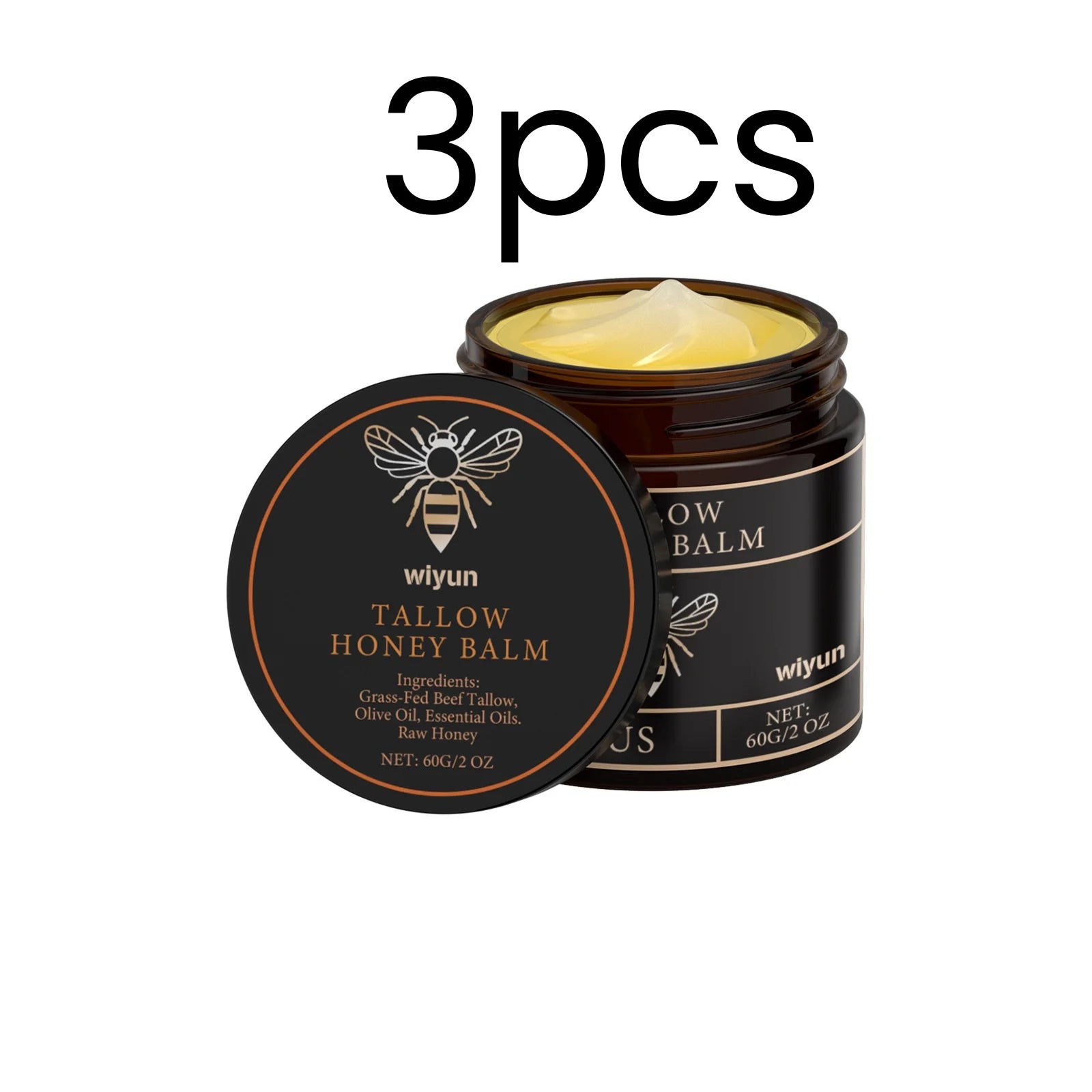 Wiyun Tallow Honey Balm Long Lasting Hydration Relieve Dry Rough Skin Soft Smooth Gentle Formula Beef Tallow Moisturizing Balm