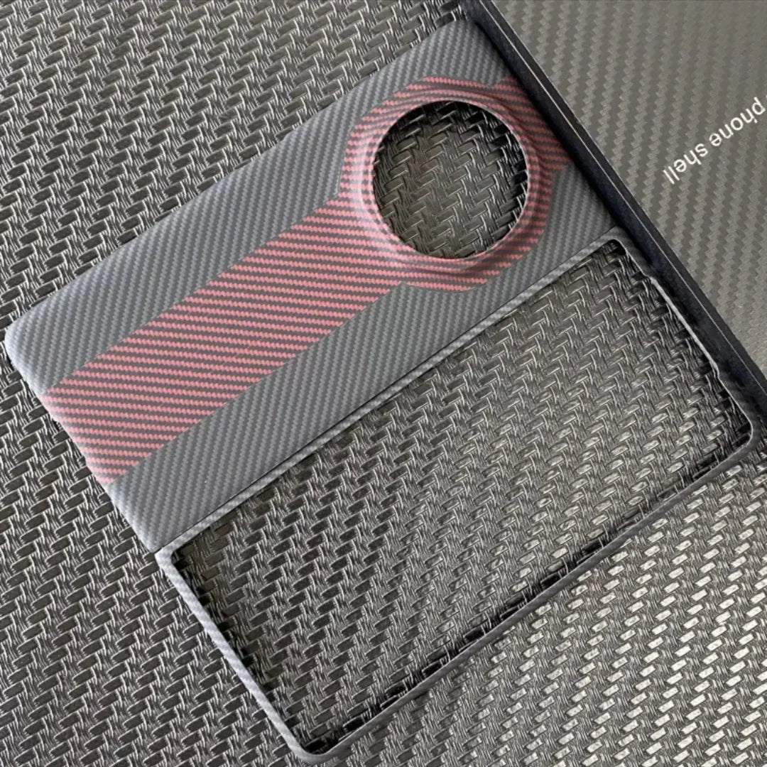 Honor Magic V3 Carbon Fiber Case - Slim Military-Grade Protective Cover Black Red Black 1 Magic V3 Tidesmit