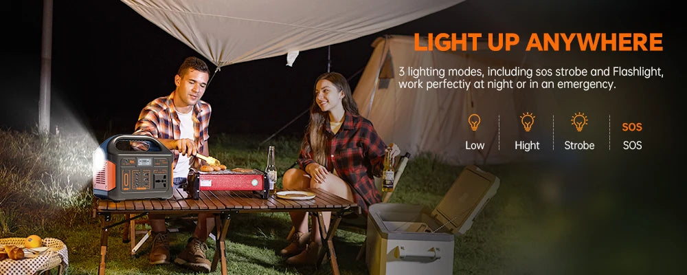 Gaiaray 500W 460Wh Portable Power Station LiFePO4 Battery UPS Backup Power Solar Generator Emergency Power Plant for Camping RV