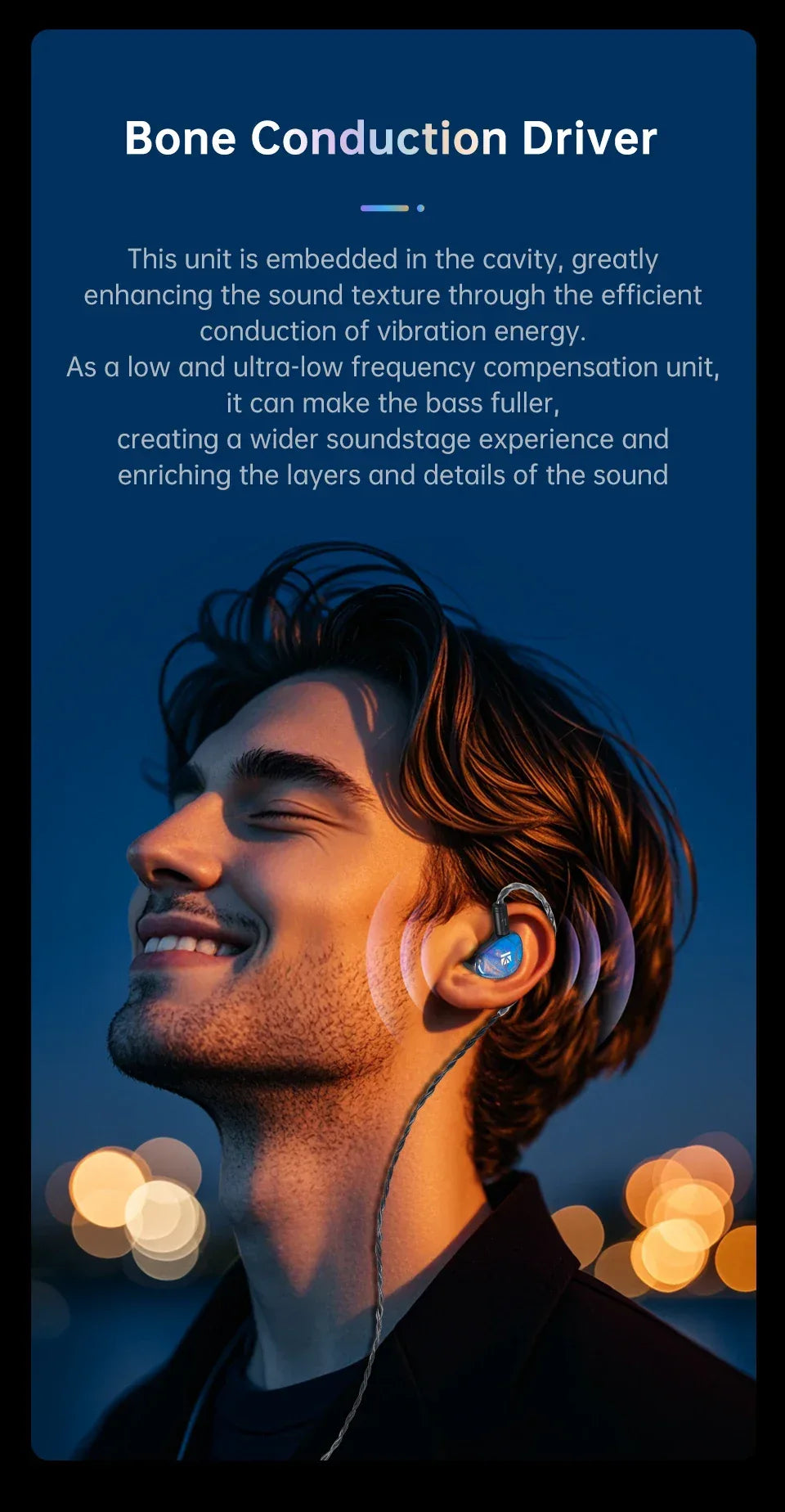 Dual Dynamic Driver Bone Conduction IEM Earphones by Tidesmit Tidesmit