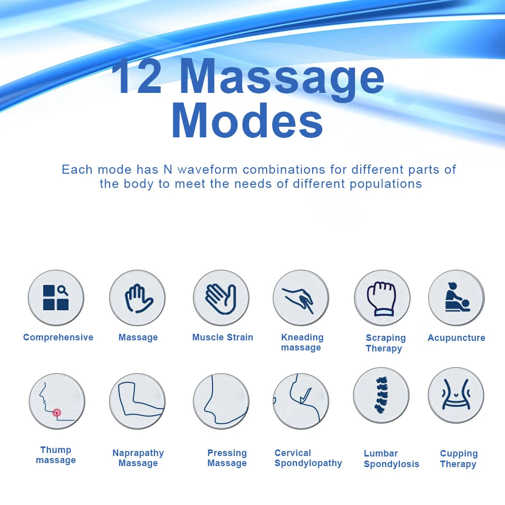 Electric Muscle Stimulator & TENS Pulse Massager - Tidesmit Body Shaping Massage Equipment Tidesmit