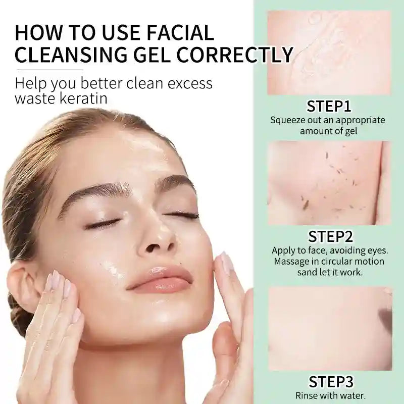 Herbal Exfoliating Gel Face Scrub: Natural Deep Cleansing Moisturizer Scrubs Treatments Tidesmit
