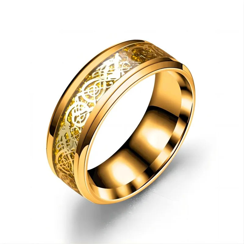Smart Health Ring - 8mm Stainless Steel Biometric Fitness Tracker Gold Tidesmit