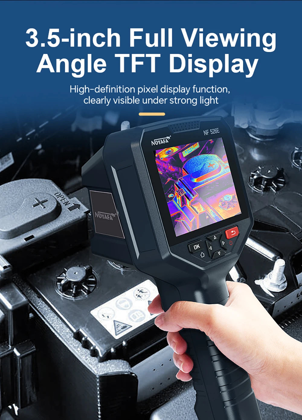 NOYAFA NF-526E Thermal Imager 256*192 Handheld thermal Camera Infrared Temperature Meter For Repair, PCB, Circuit Testing