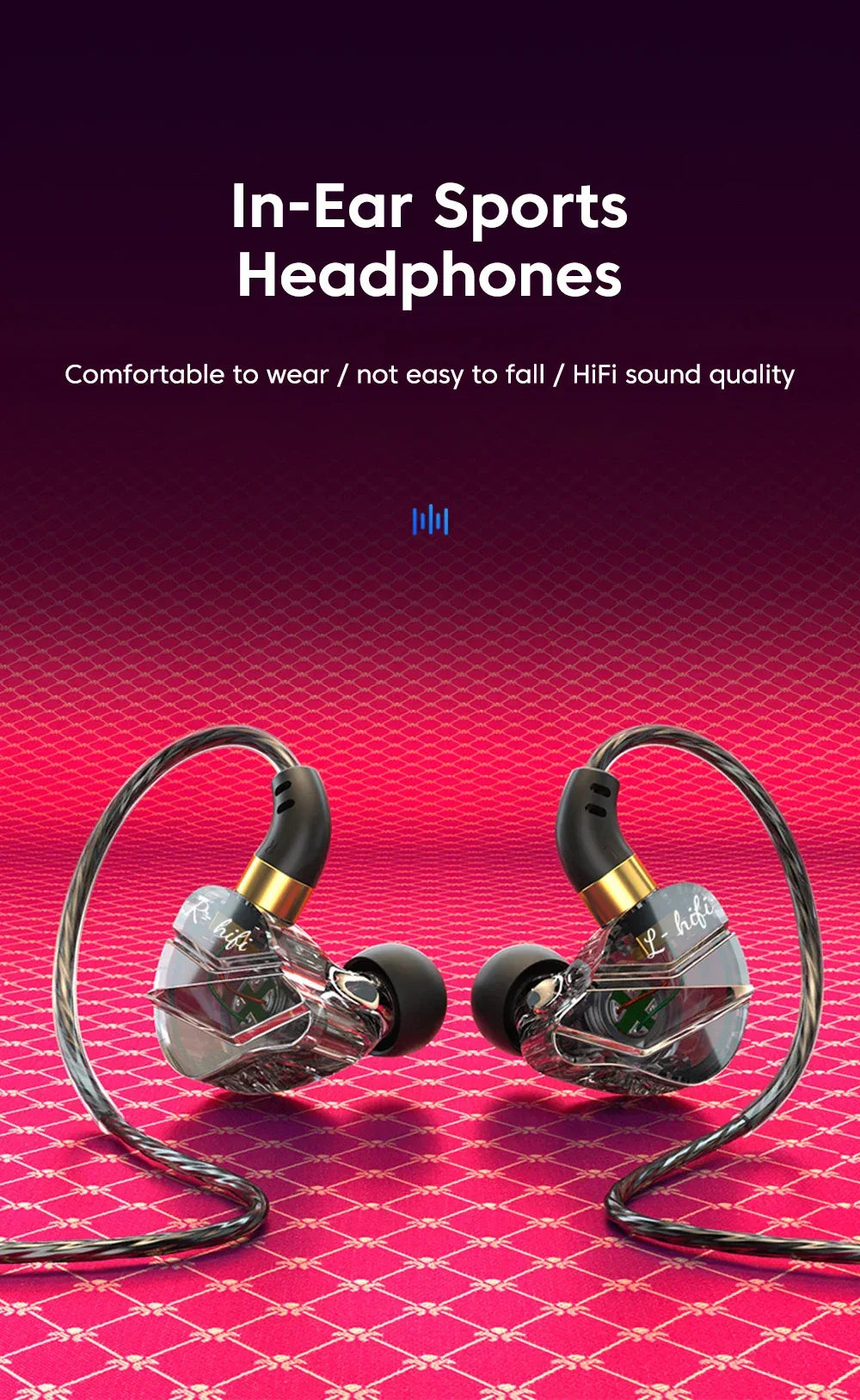 Tidesmit USB-C Wired Earbuds with 9D HiFi Stereo Bass - S16 Series Tidesmit