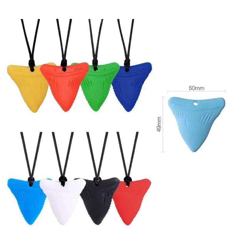 Sensory Chew Necklaces for Kids with Teething, for ADHD Autism Biting Needs, Oral Motor Chewy Teether Silicone Teethers