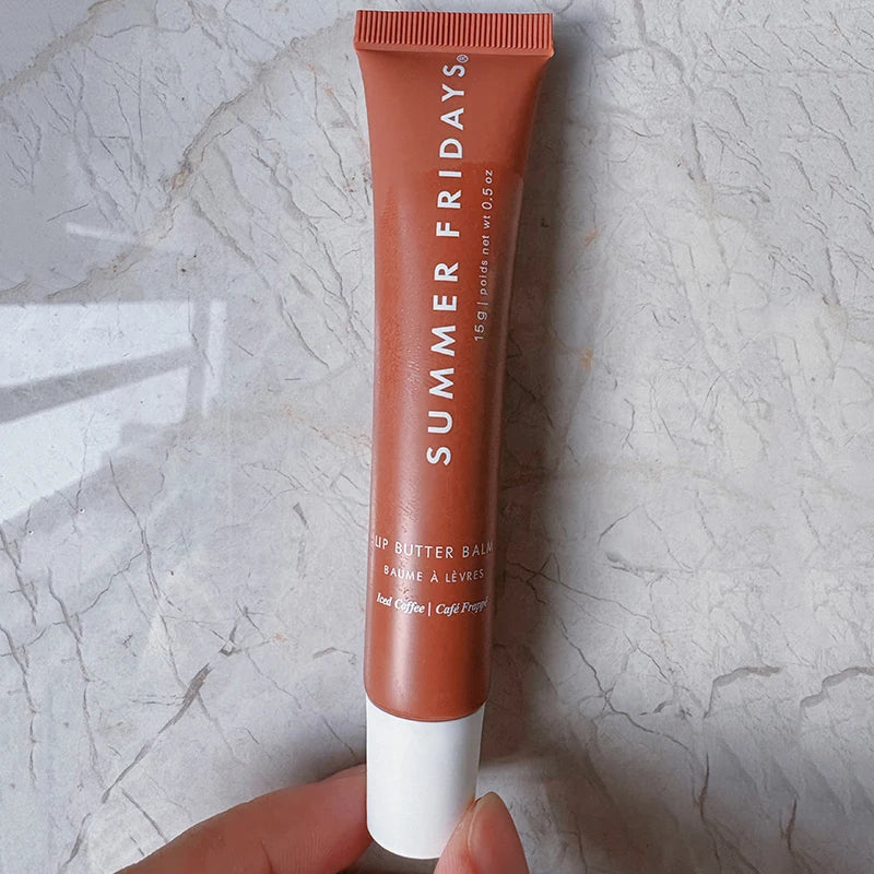 Tidesmit Summer Friday Vanilla Beige moisturizing lip gloss swatch in soft tube for smooth glossy face makeup