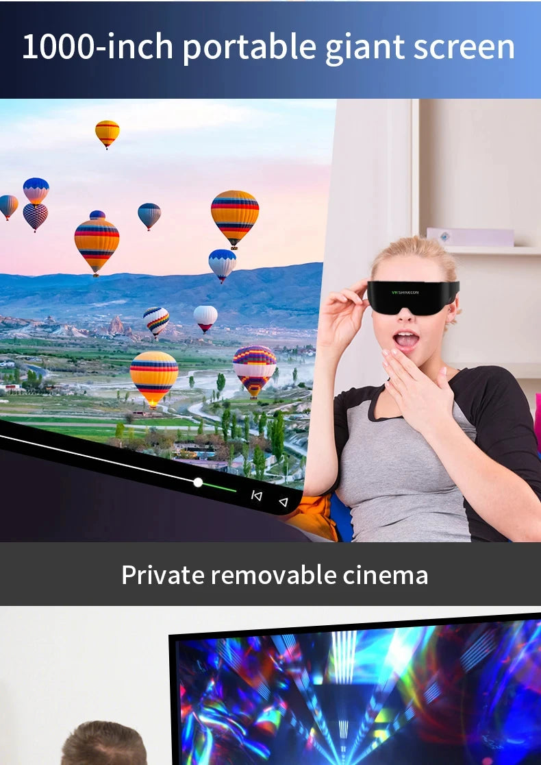Tidesmit AiO8 Smart Glasses: 1000-Inch VR Display 1058PPI Tidesmit