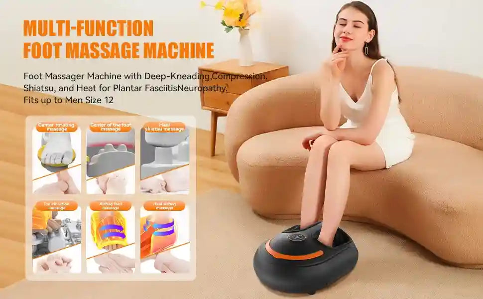 Electric Foot Massager Roller with Airbag Compression and Heat Massage Roller Tidesmit
