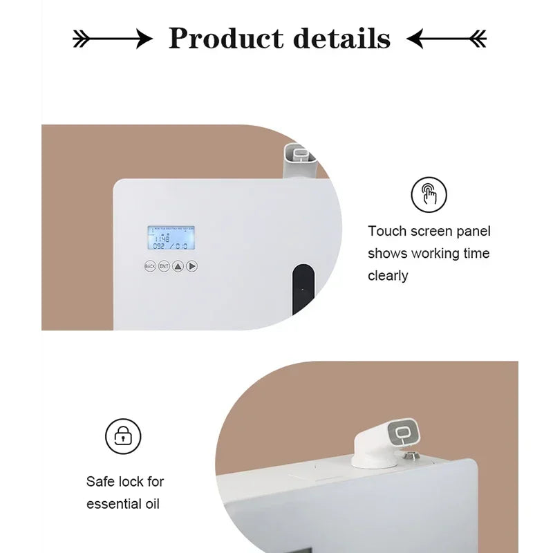 Hotel Lobby Smart Essential Oil Diffuser App Control Waterless Aroma Diffuser 3000m³ Scent Machine Aromatherapy Air Freshener