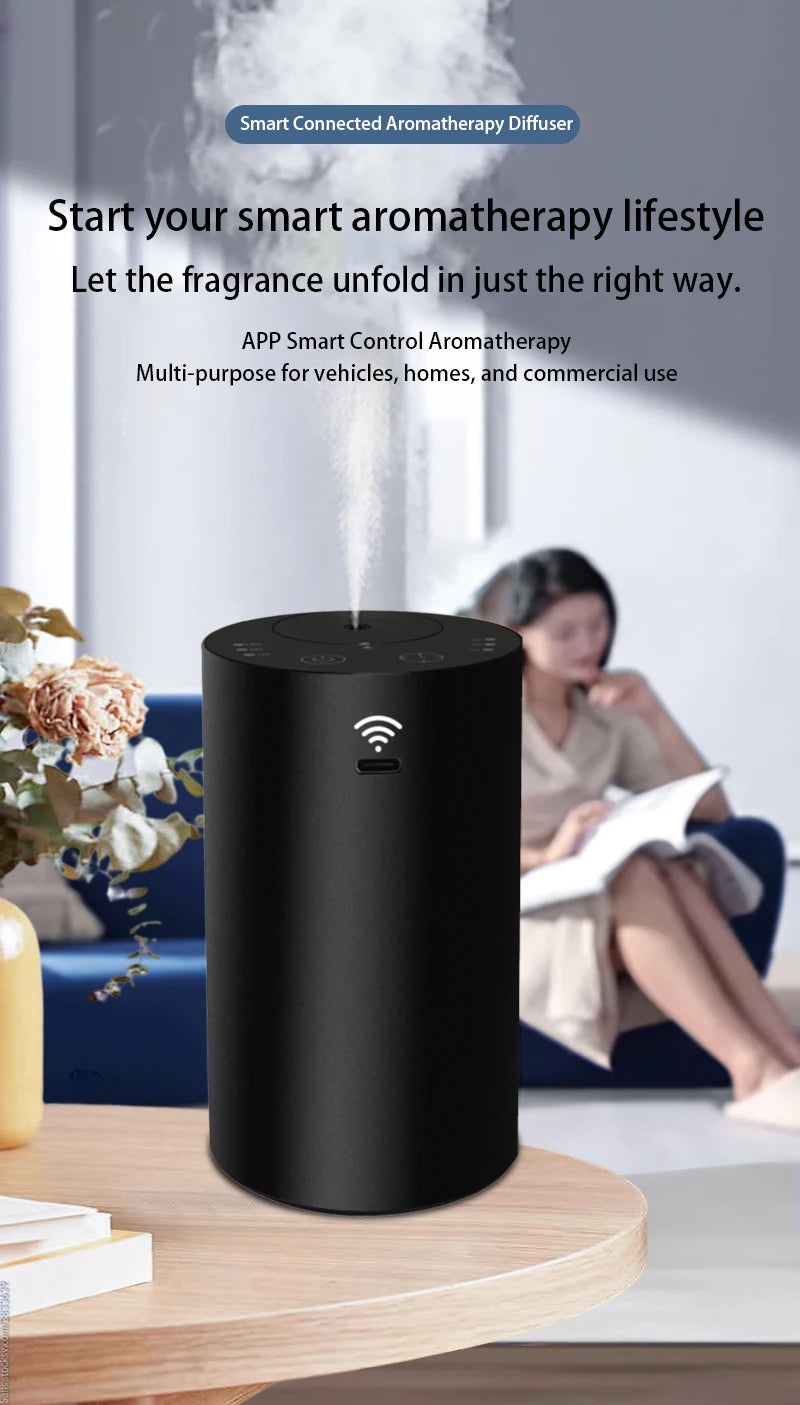 Portable Car Aroma Diffusers  APP Connected Fragrance Smell Distributor Suitable for Office Home Car Fragrance Diffusers