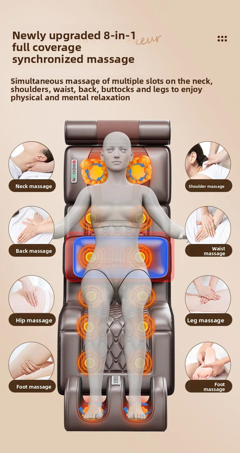 Full Body Electric Massage Mat with Heat Therapy - Tidesmit Back Massage Instrument Tidesmit
