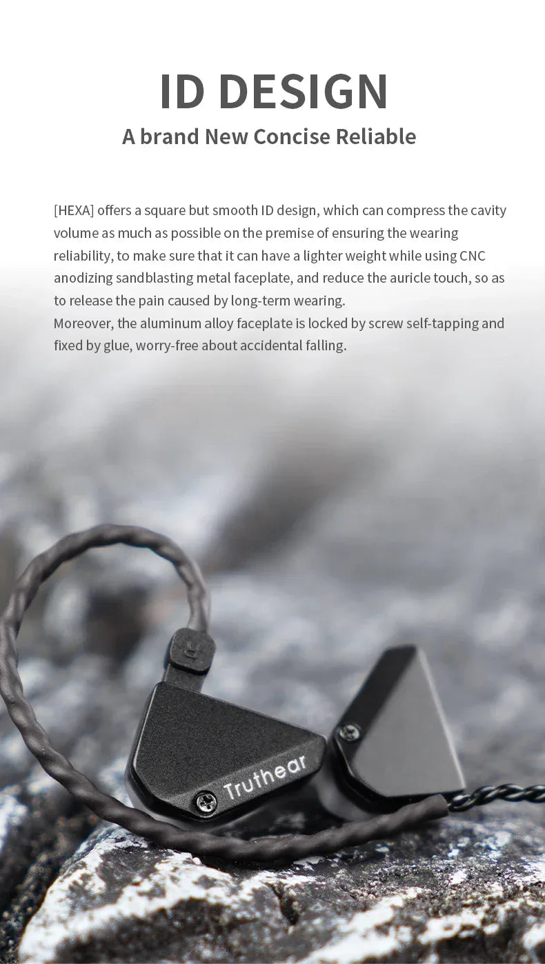 Truthear HEXA Hybrid In-Ear Monitors 1DD+3BA Wired IEMs by Tidesmit Tidesmit