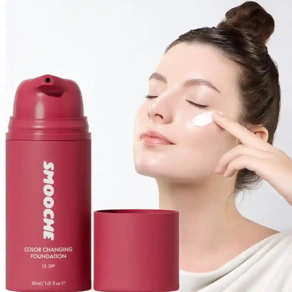 Tidesmit color changing foundation texture close-up for flawless skin coverage and long lasting makeup finish