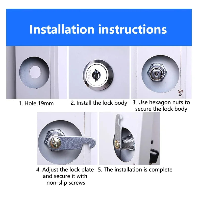 5/20/100SETS 16mm 20mm 25mm 30mm 35mm Metal Rotary Key Switch Push Button Lock Switch Latching Cylinder Cabinet Security Locker
