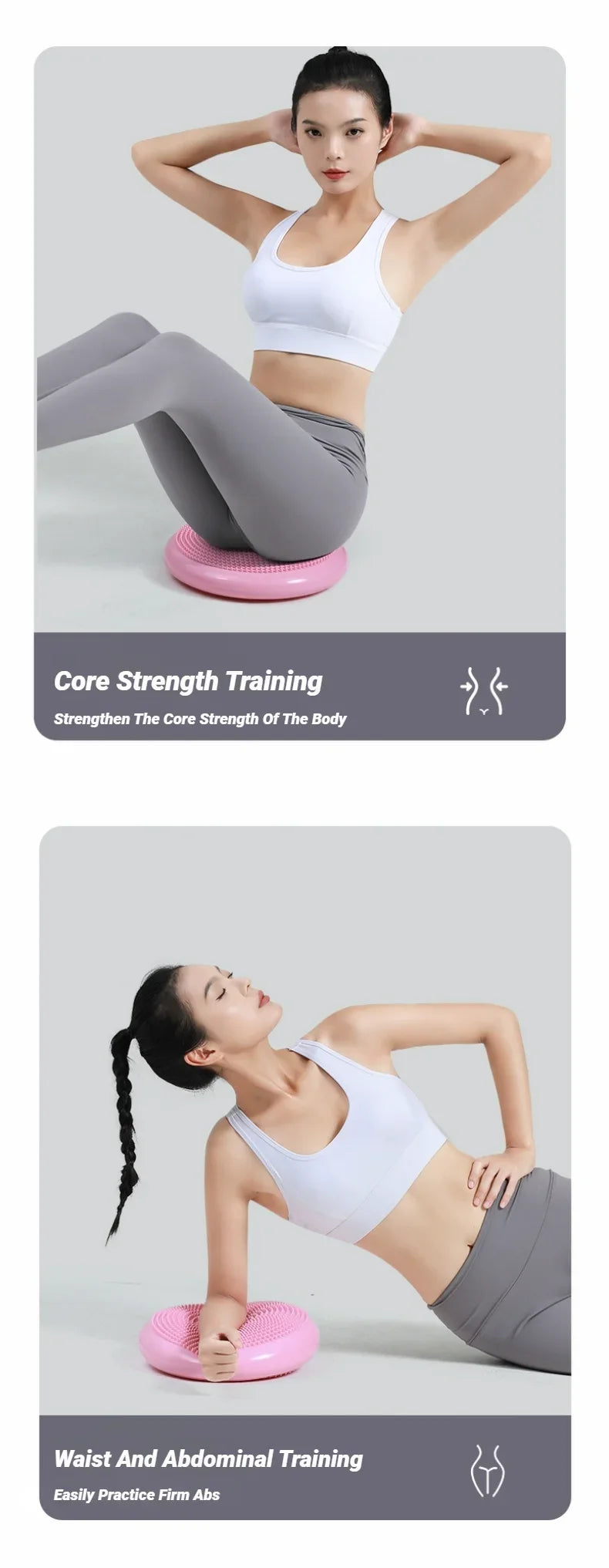 Inflatable Balance Cushion Thickened Explosion-Proof Soft For Yoga Massage Workout Pad Seat Ball