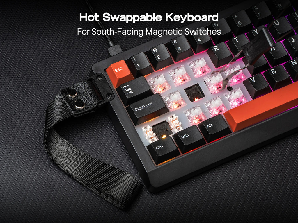 EPOMAKER HE68 Lite 65% ANSI US Layout Tray-Mounted Wired Hall Effect Magnetic Mechanical Keyboard DKS SOCD RGB Backlight