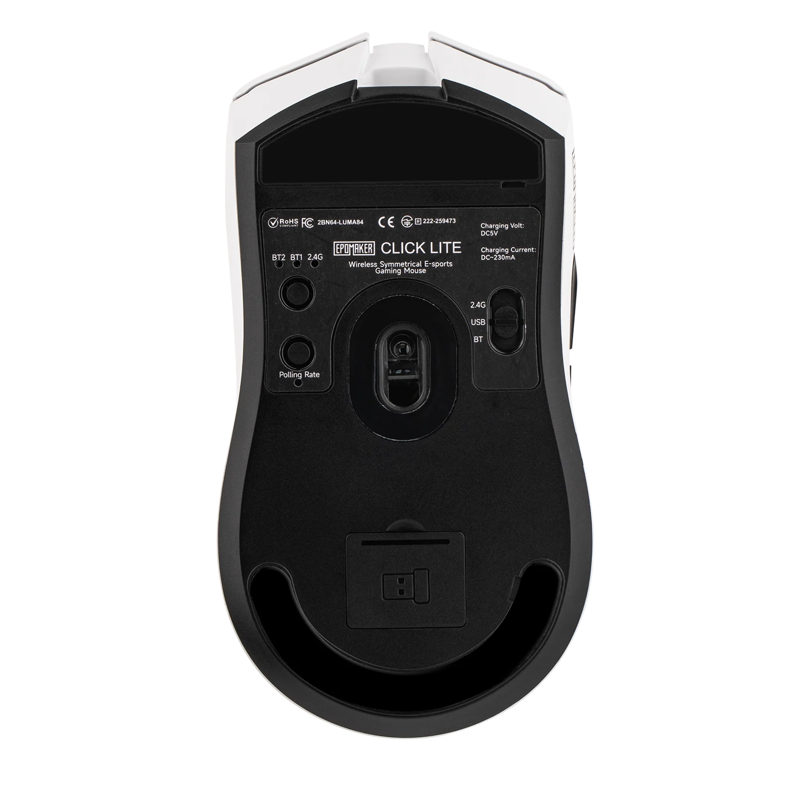 EPOMAKER Click Lite Tri-mode Wireless Ergonomic Contours Gaming Mouse with PAW3311 Sensor & 800–24 000 DPI for Gaming