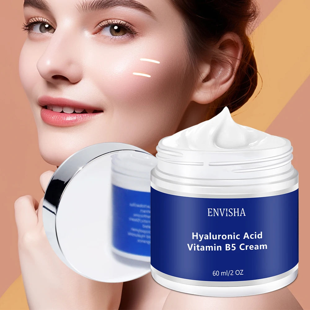 ENVISHA Face Cream Hyaluronic Acid&Vitimin B5 Skin Care Anti-Wrinkle Aging Moisturizing Shrink Pores Whitening Smooth Firming