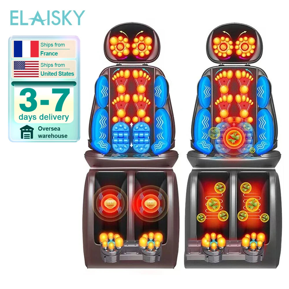 Electric Massager for Neck and Back Pain Relief with Heat by Tidesmit Massage Cushion Tidesmit