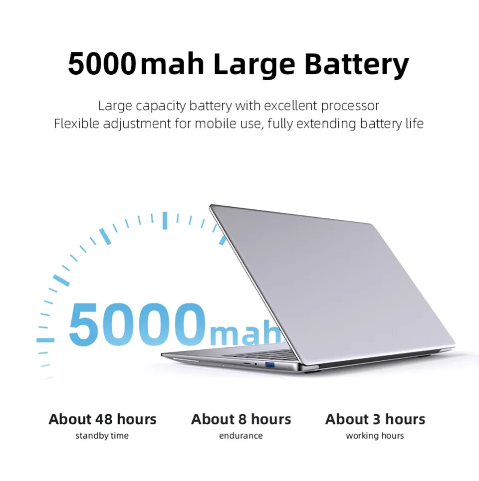 Portable Laptop Computer Windows 11 Intel i7-9850H Intel A3950 Notebook PC Gamer 12GB RAM 512GB 1TB SSD Office Study Computer PC