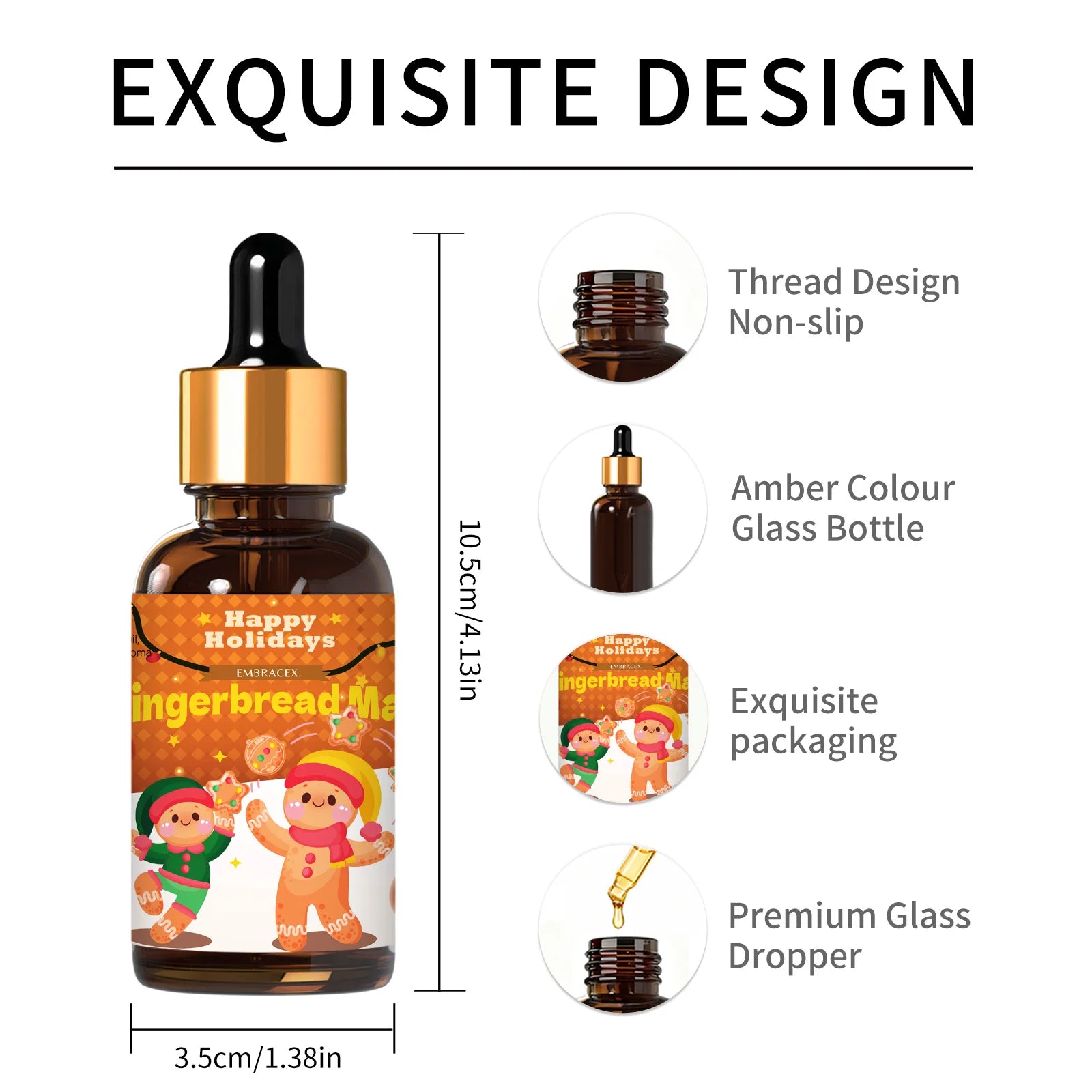 30ml Gingerbread Man Essential Oil Skincare Body massage oil diy projects Long Lasting sent Christmas Gift To Friends