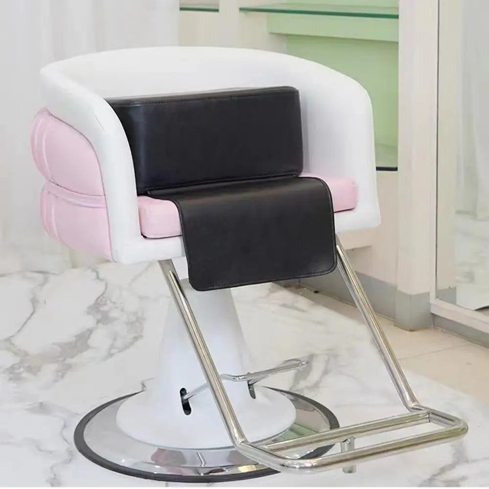 Barber Child Booster Seat - Black PU Leather Kids Salon Stool Massage Chairs Tidesmit