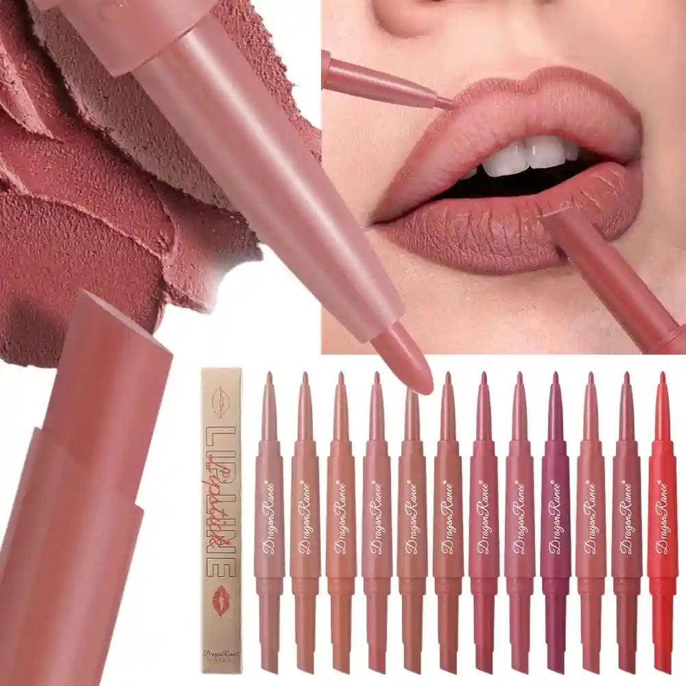 Matte Lip Liner and Lipstick Pen | Waterproof Long Lasting 2-in-1 Lip Care Tidesmit