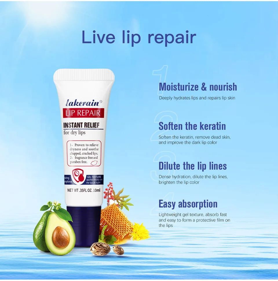 Lip Repair Gel: Instant Moisturizing Balm for Dry Lips - 2 Pack Lip Care Tidesmit